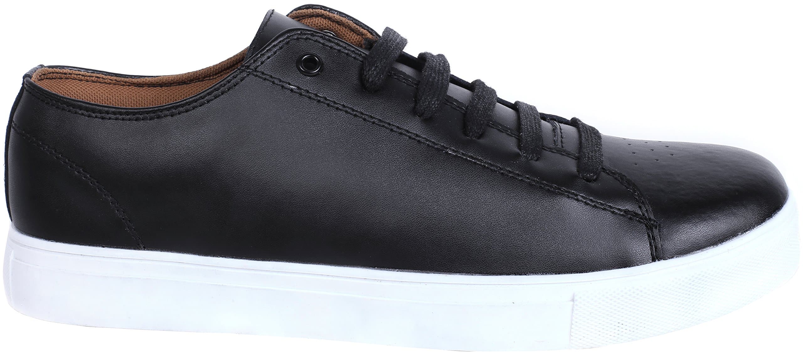 Hotson Shoe Men's Low Top Black Leather Sneaker Classic Footwear Size 9