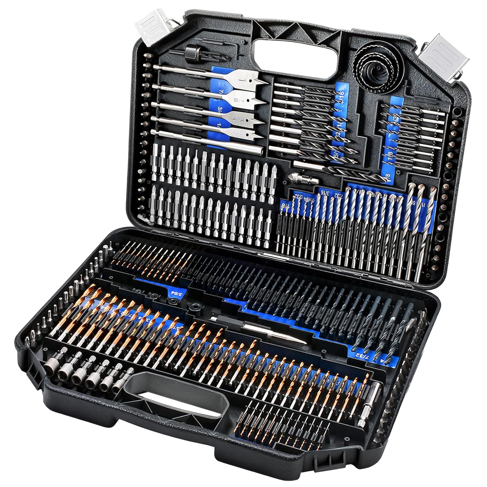 Drill Bit Set, 246 Pcs Drill Bit Sets for Cordless Drill, Metalworking & Multipurpose Drill Bits Set, Drill Driver Bit Set for Wood, Metal, Masonry, Cement and Screwdriver Bits Set Combo Kit