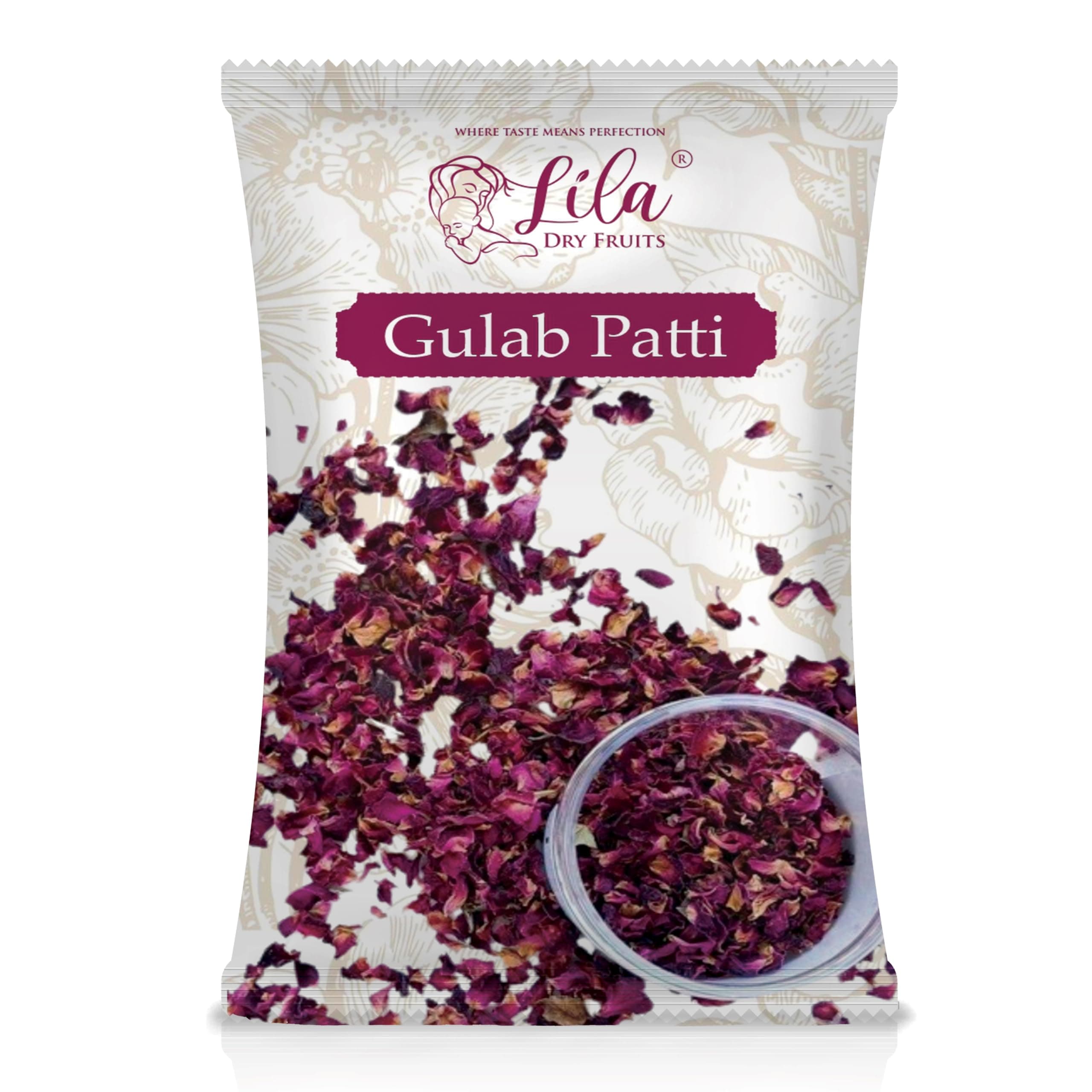 LDF Rose Leaves 100 Grams | Sun Dried Gulab Patti Natural & Aromatic | Rose Petals Ideal for Herbal Tea, Iced Tea, Cocktails, Desserts, Decoration, Potpourri | Perfect for Gifting