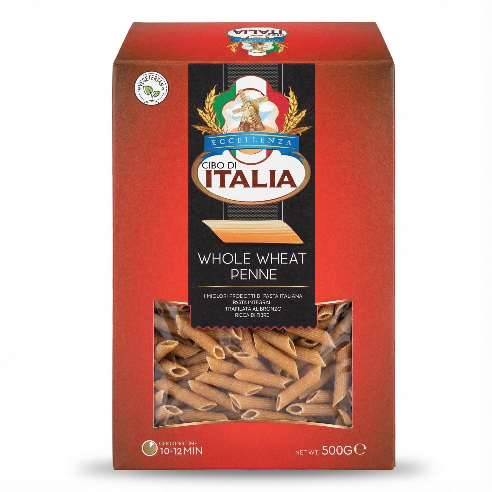 Pasta Penne Rigate - Whole Wheat 500g | Integrali | Vegetarian