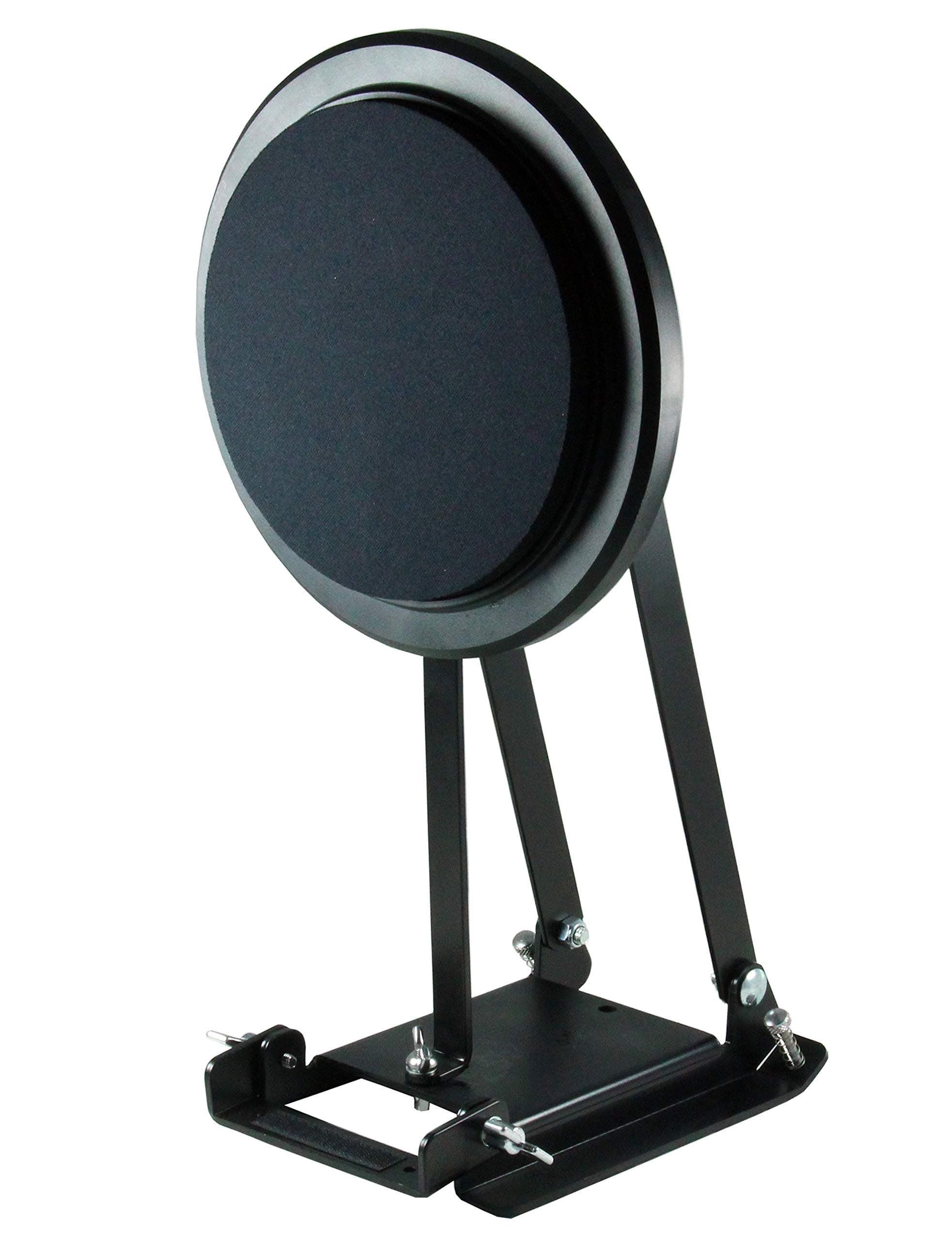 10" Low-Noise Bass Drum Practice Pad - Real Feel High-Density Rubber - Black