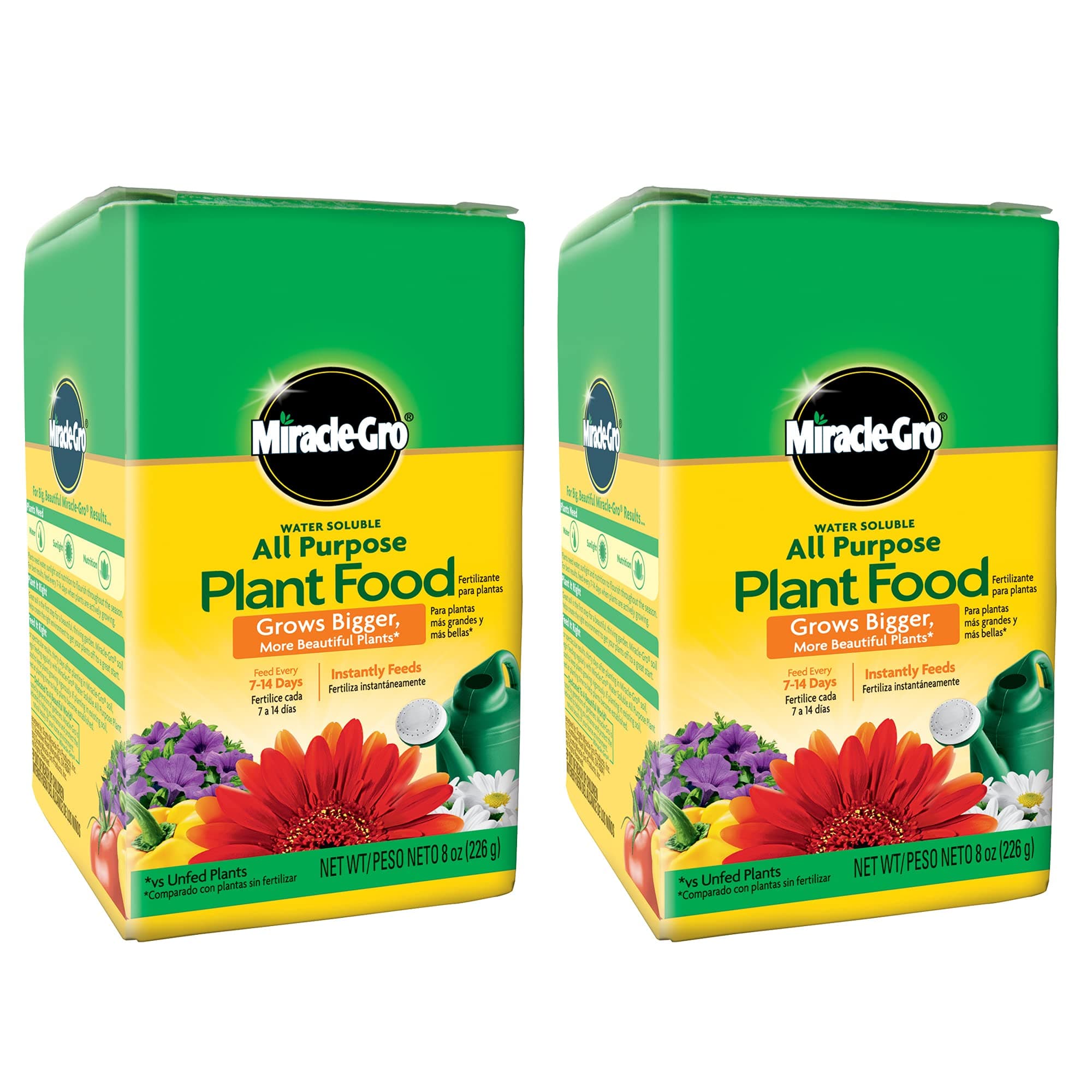 Water Soluble All Purpose Plant Food - Fertilizer For All Indoor or Outdoor Plants including Roses, Flowers, Vegetables, Houseplants, Trees, and Shrubs, 8 oz. (2-Pack)