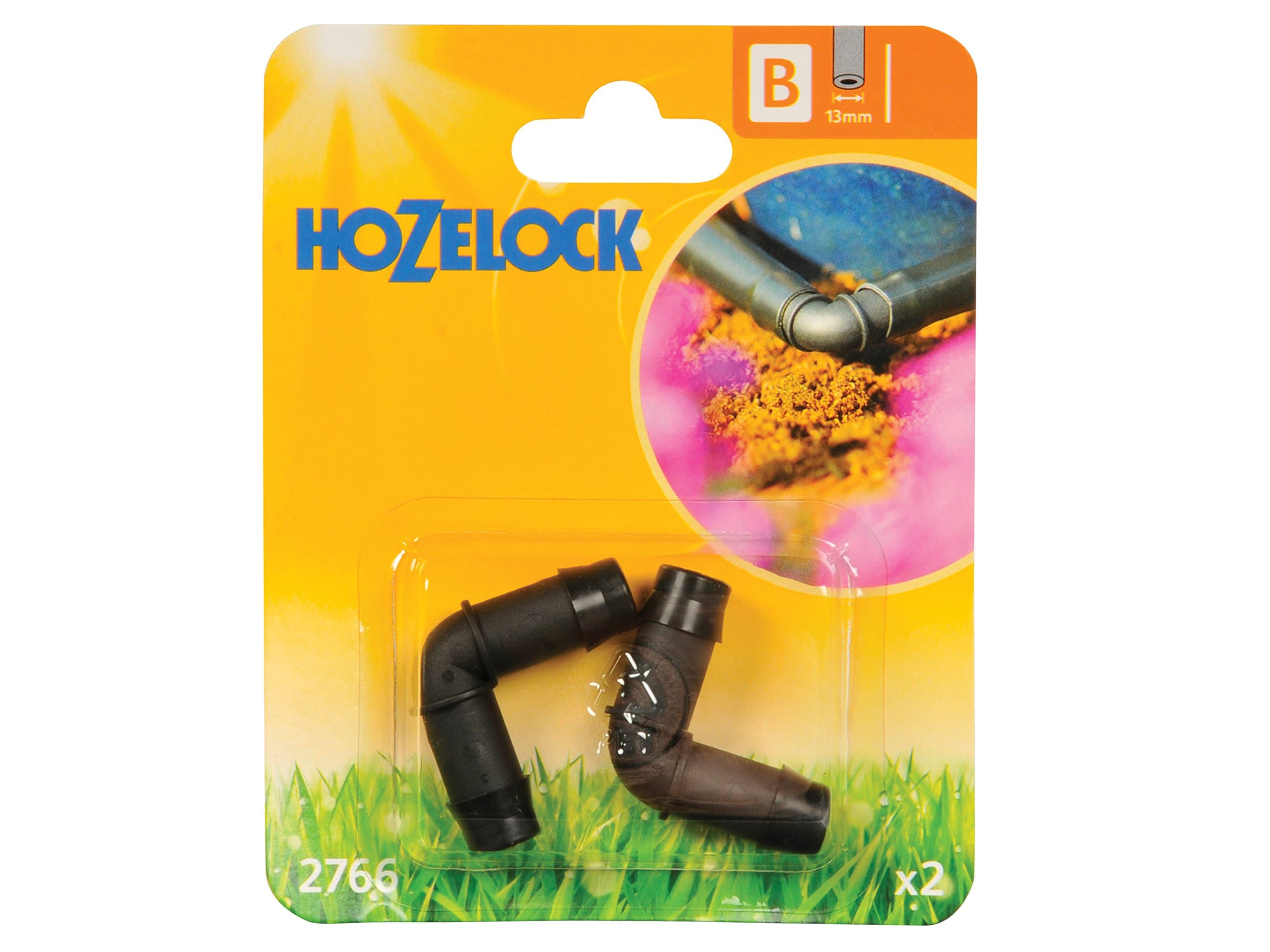 Hozelock HOZ2766 90 Degree Elbow Connector, 13 mm - Pack of 2