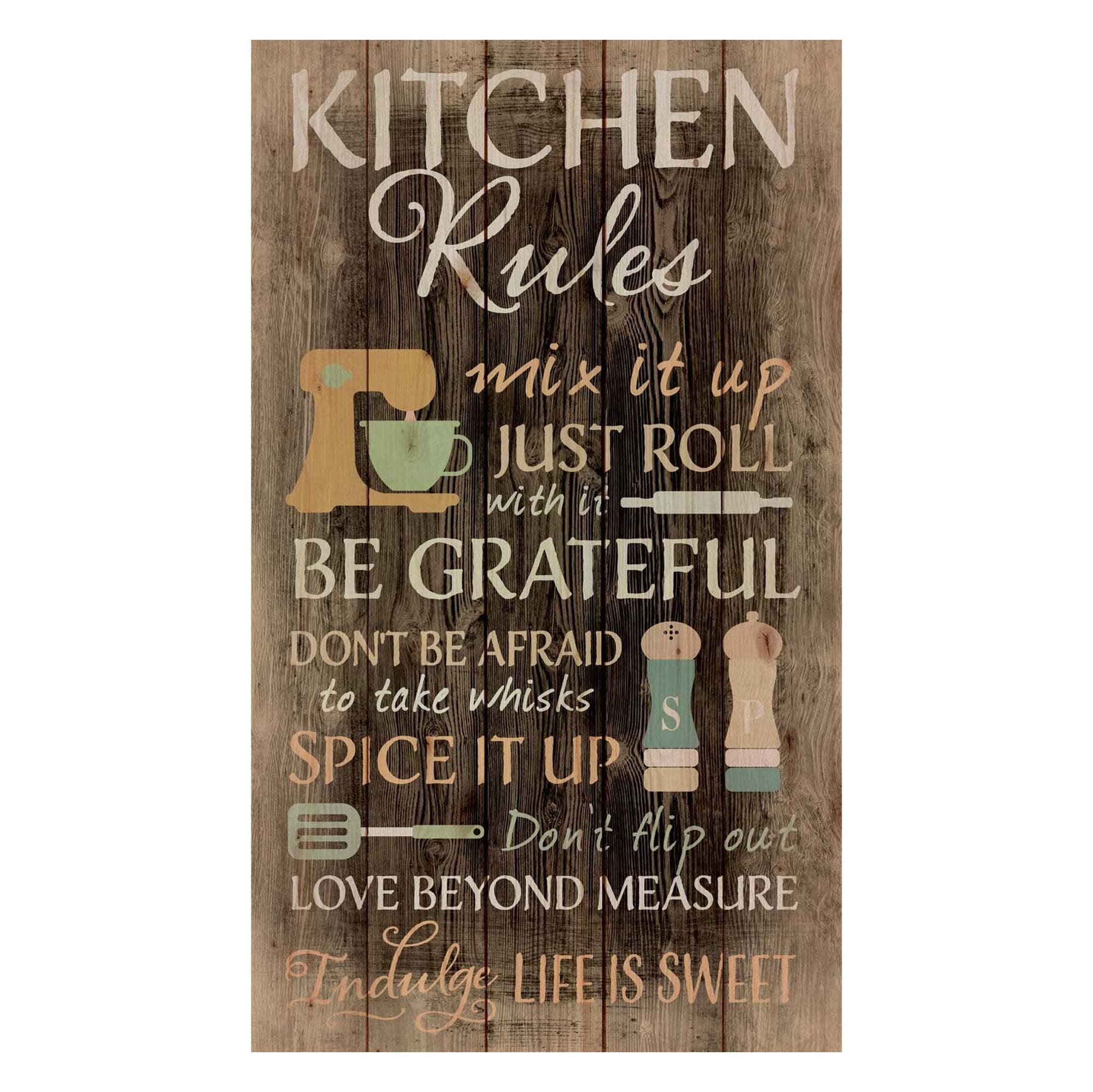 P. Graham DunnKitchen Rules Distressed 24 x 14 Wood Pallet Wall Art Sign Plaque