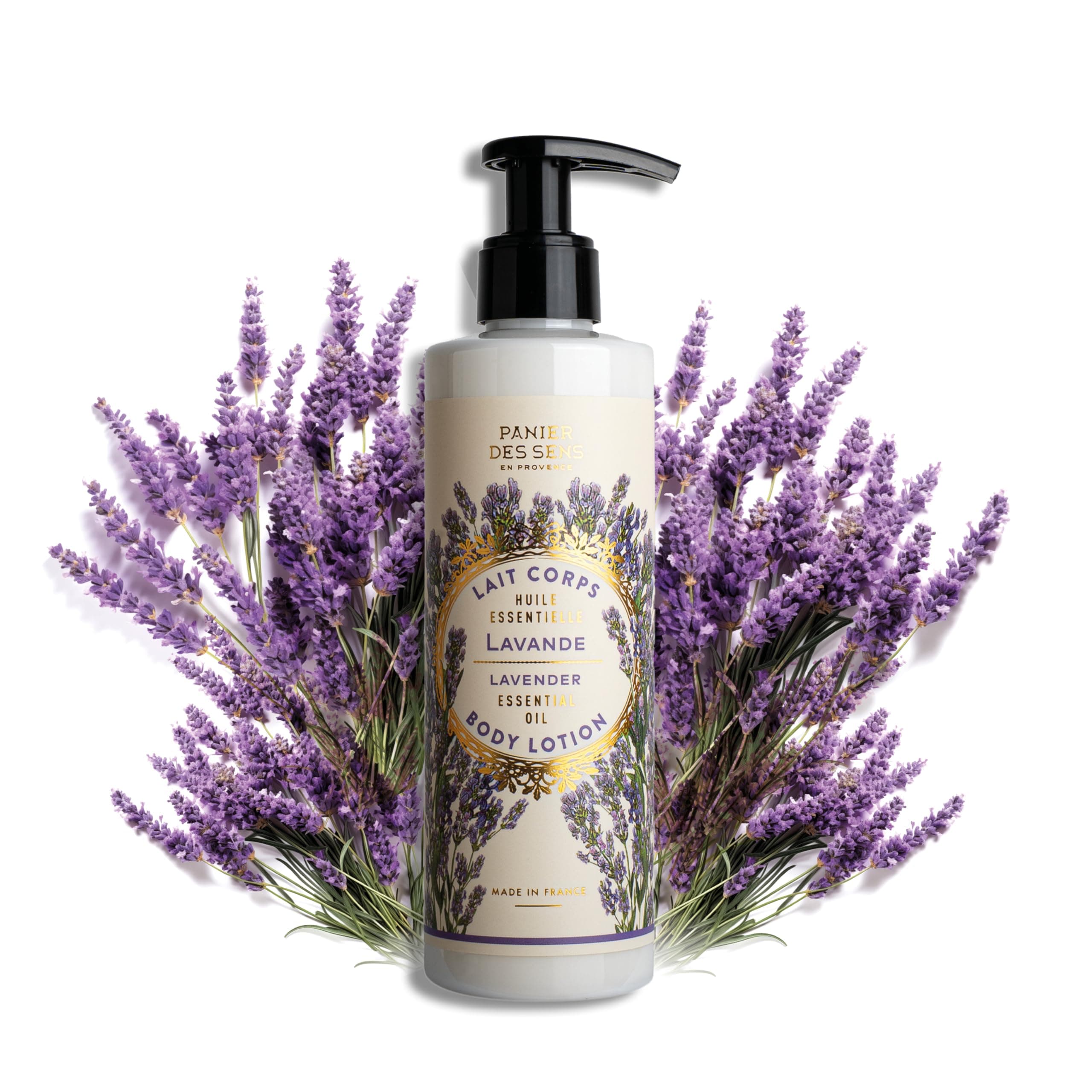 Panier des Sens – Lavender Hand & Body Lotion for Dry Skin - Hydrating Body Cream for Women- Nourishing Fluid Body Moisturizer with Shea Butter & Olive Oil 97% Natural Ingredients Body Care 8.45 Floz