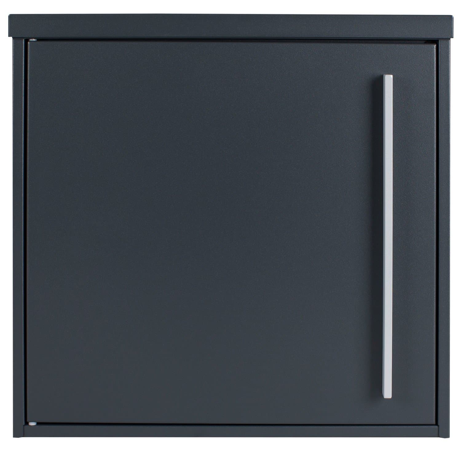 MOCAVI Box 101 Designer Letterbox, Anthracite Grey (RAL 7016), Wall-Mounted, Large, Lock on The Right, Modern postbox