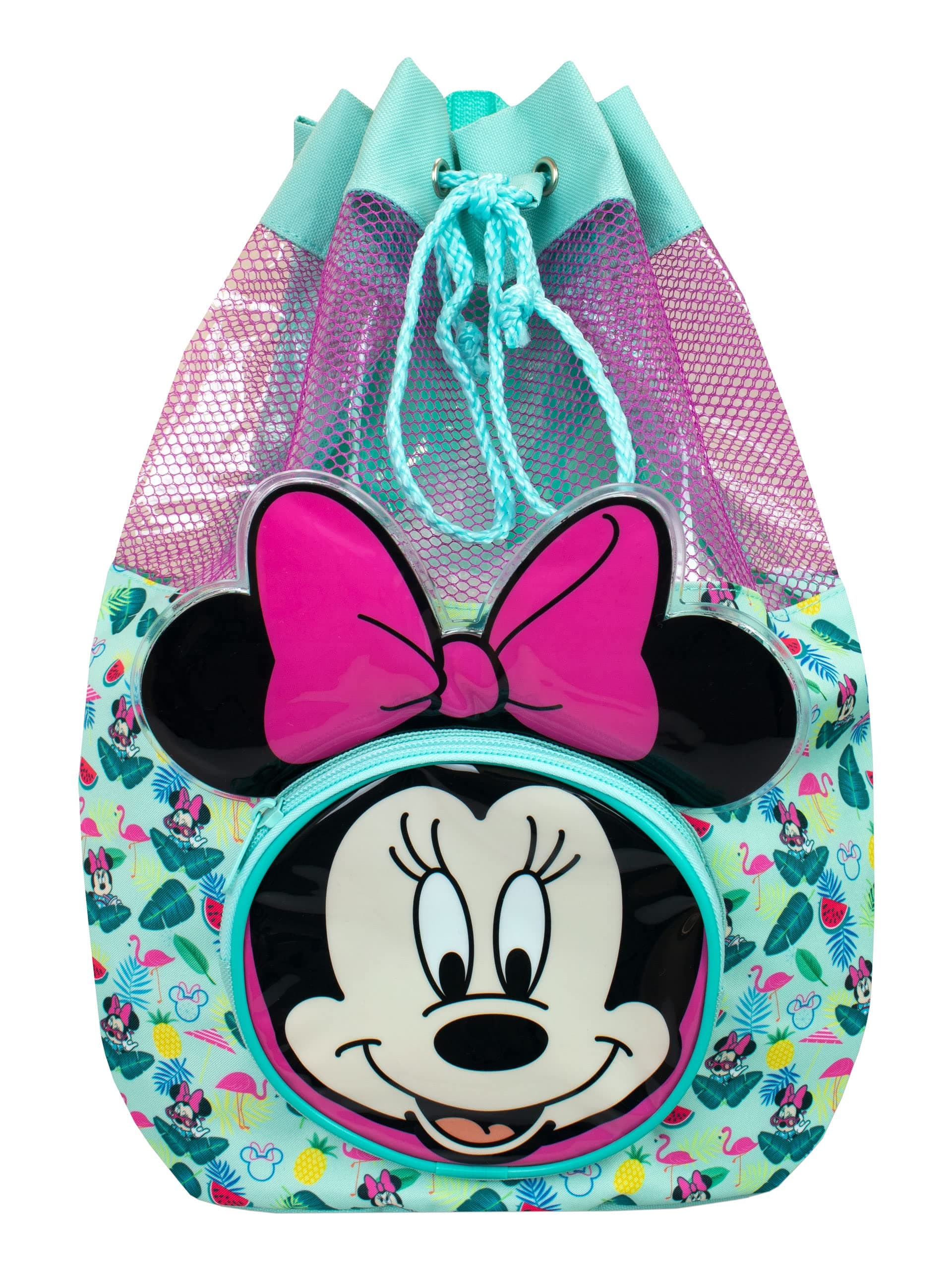 Minnie Mouse Swimming Bag | Girls Swim Bag With 3D Ears | Minnie Mouse Backpack | One Size Blue