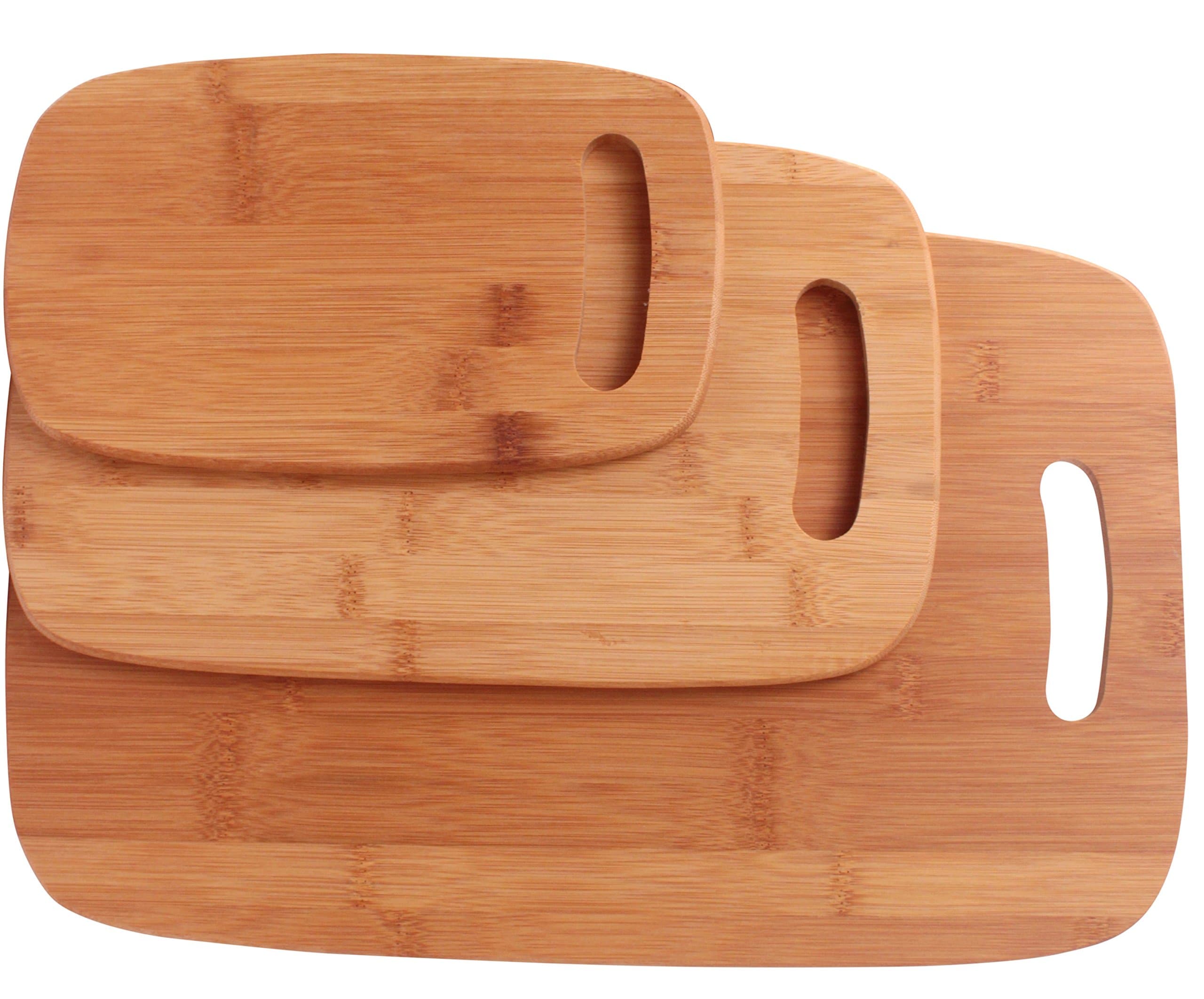 Bamboo Cutting Boards - Premium Small, Medium & Large Wood, Bamboo Chopping Board Sets by Ergo Kitchen Accessories (Dark - 3 piece)