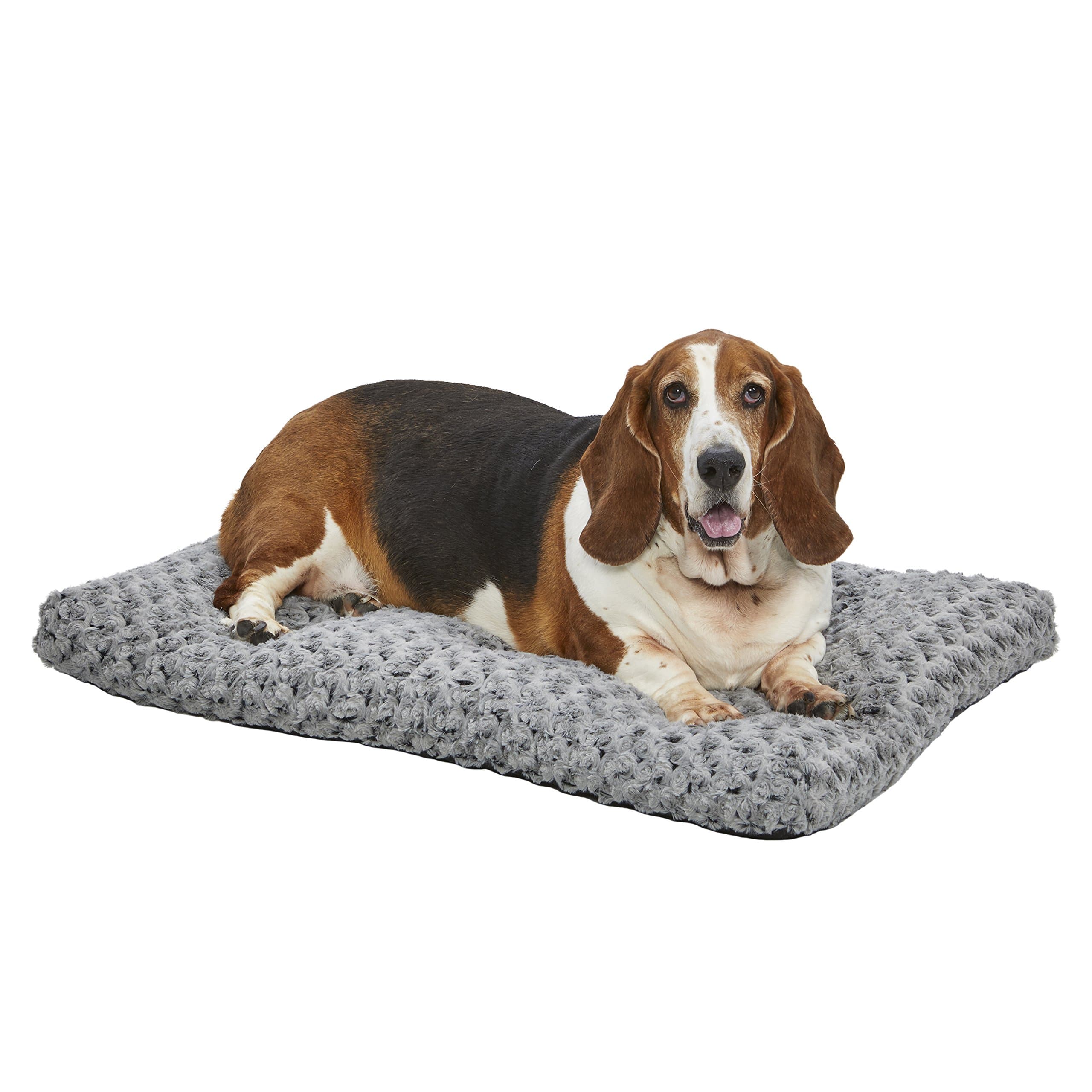Deluxe Super Plush Pet Beds, Machine Wash & Dryer Friendly, 1-Year Warranty 36-Inch gray 277394
