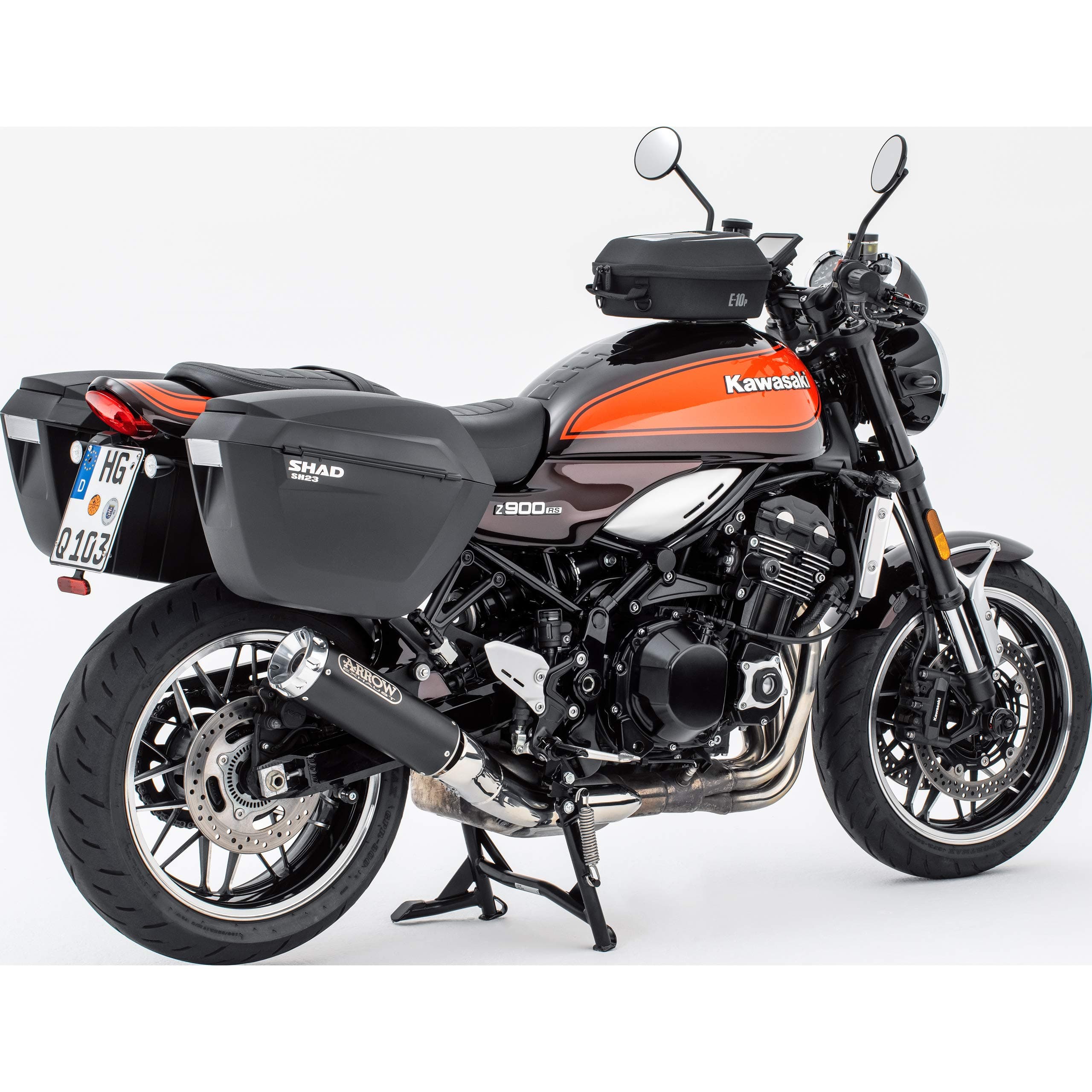 SHAD SH23 Motorcycle Panniers Case Side Case Unpainted Black Left and Right Set No Key 23L