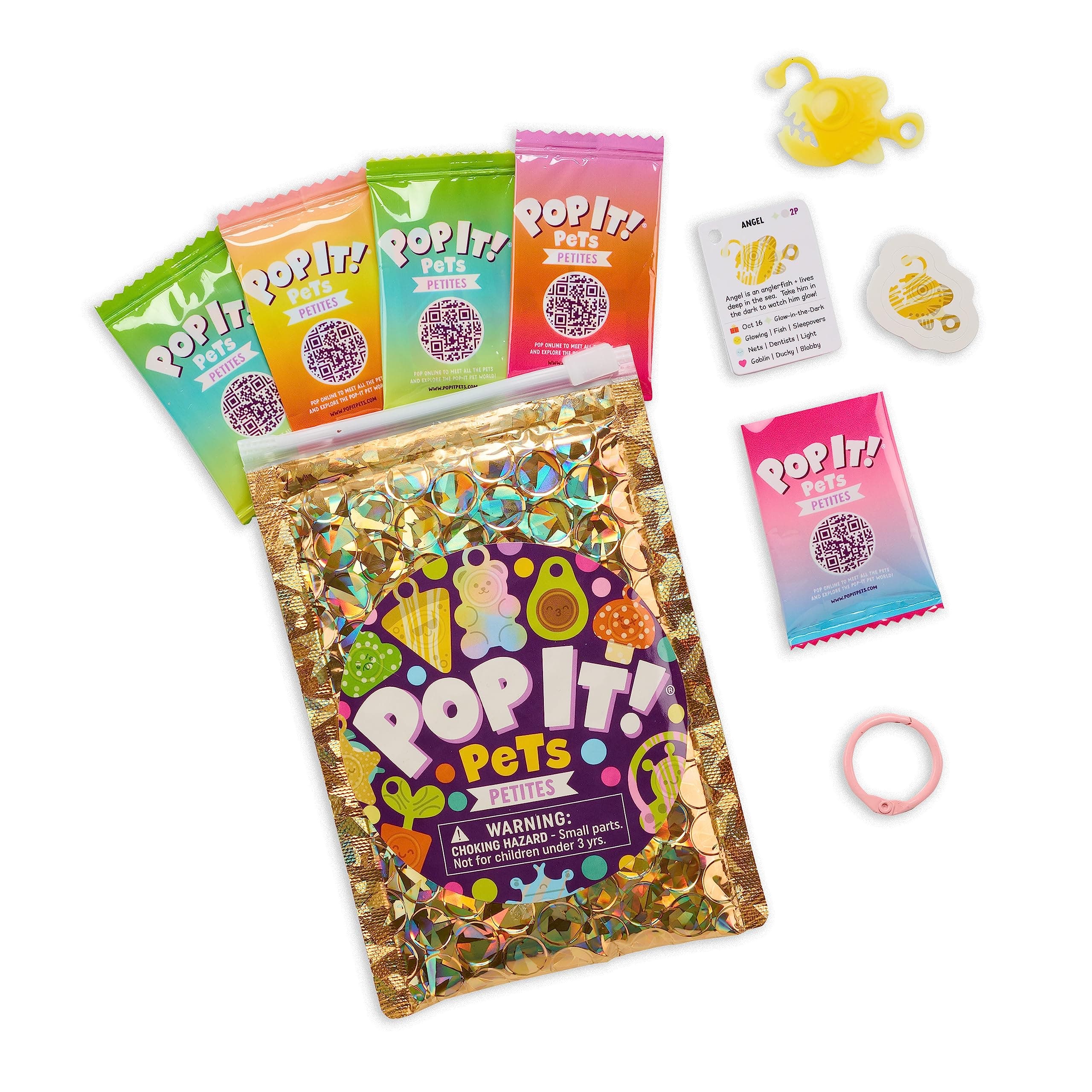 Buffalo Games Pop It Pets Petites - Season 2 - The Ultimate MINI Sensory Fidget Toy - Popping Bubbles and Adorable Characters for Your Pets - Collector map with Cards and Stickers from Buffalo Games