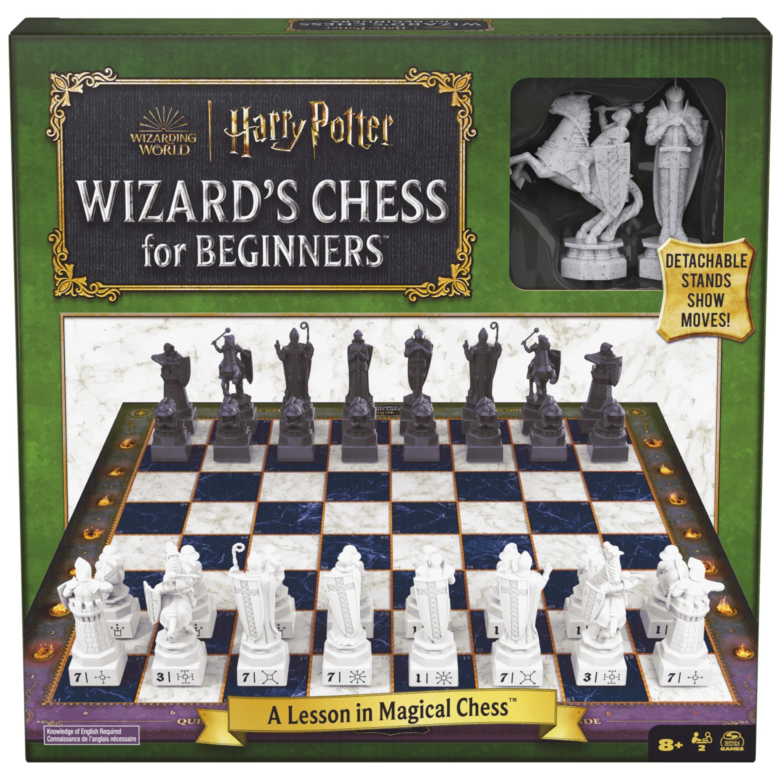 Spin Master Games, Wizarding World of Harry Potter Chess Teacher, Beginner Chess Set, Learn to Play Game for Beginners, Strategy Game for Muggles, for Kids & Family, 2 Players, for Ages 8 & Up