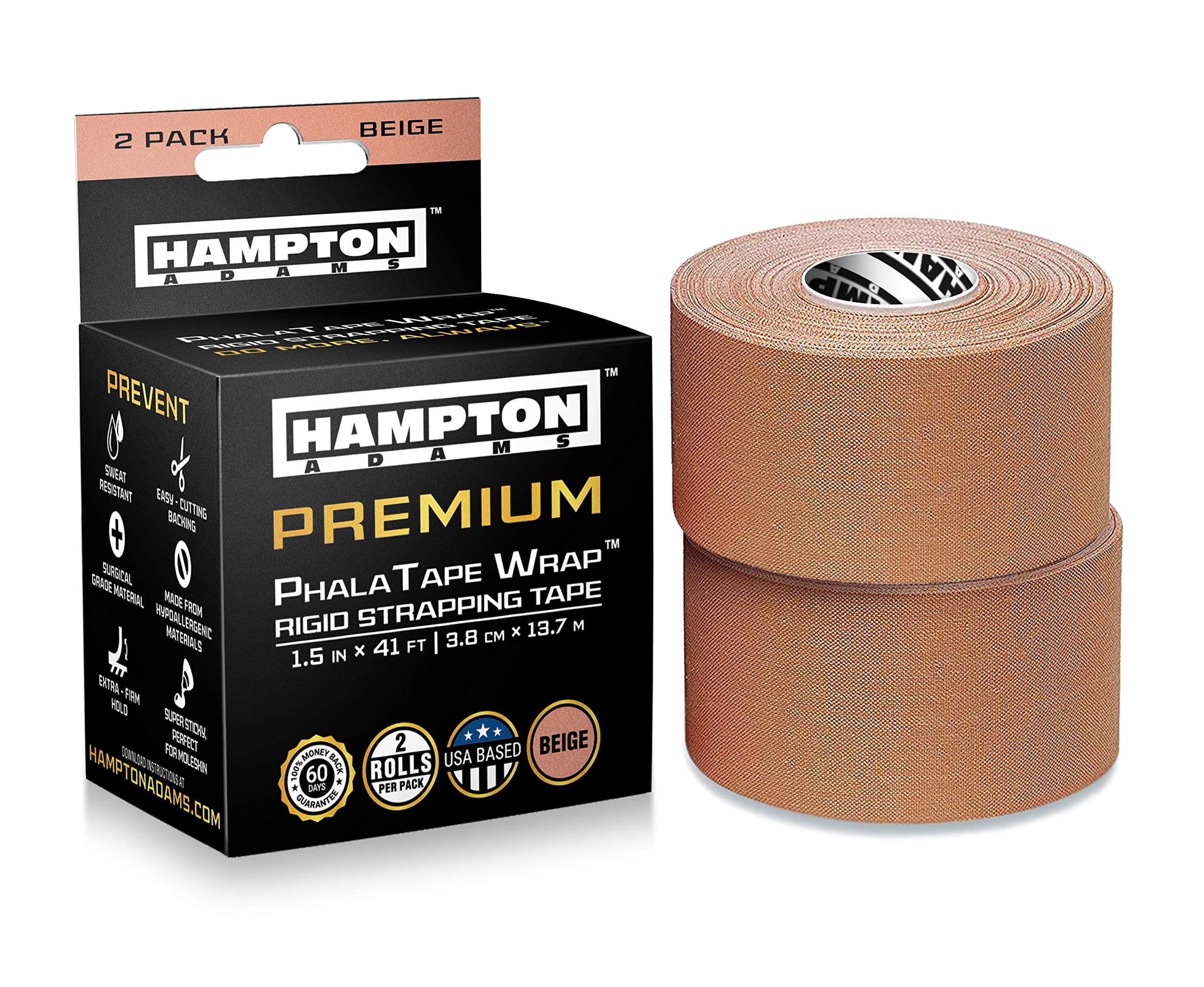 As Seen on Shark Tank | Blister Prevention Tape (2-Pack) | 41 ft | Strong Adhesive Strapping Tape for Backpacking Running Hiking Trail Climbing Athletes & Active Lifestyles
