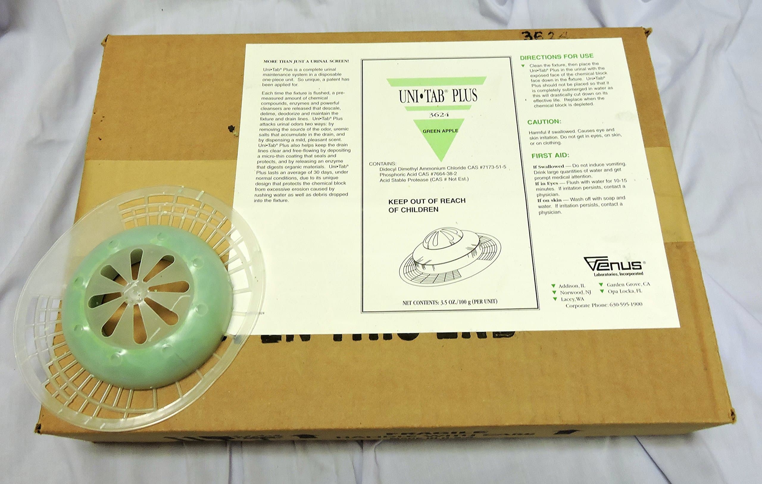 Earth Friendly Products PL3625/12 Non-Para Round Pink Spice UniTab Urinal Block & Screen (Pack of 12)