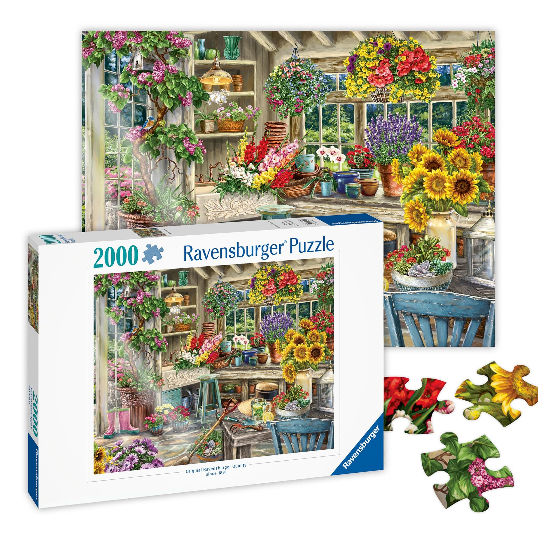 Ravensburger - Gardener's Paradise - 2000 Piece Jigsaw Puzzle - Enjoy Stunning, Vibrant Colors in a Shop Full of Beautiful Blooms - Premium Quality - Ideal Gift - Puzzles for Adults