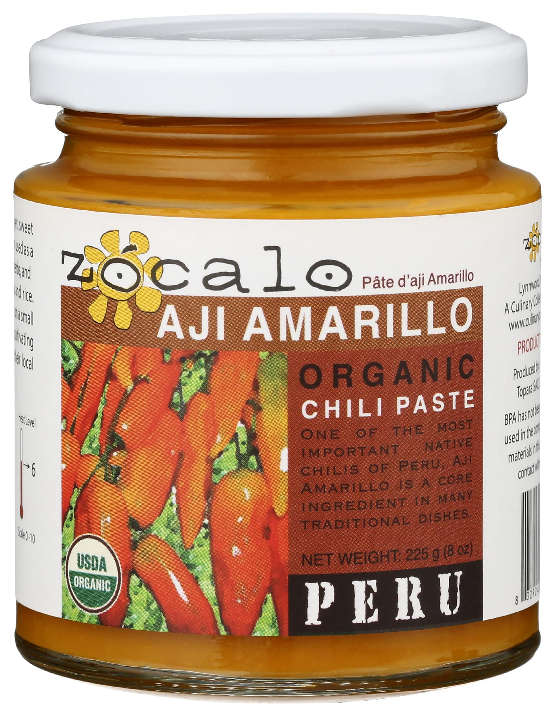 Zócalo Peru Organic Aji Amarillo Chili Paste, 8 Ounce